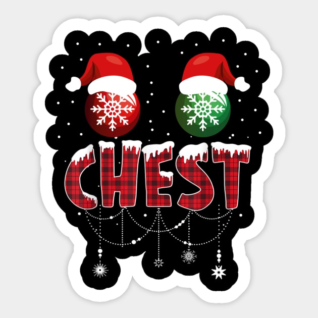 Funny Chest Nuts Couples Christmas Chestnuts Sticker by fenektuserslda